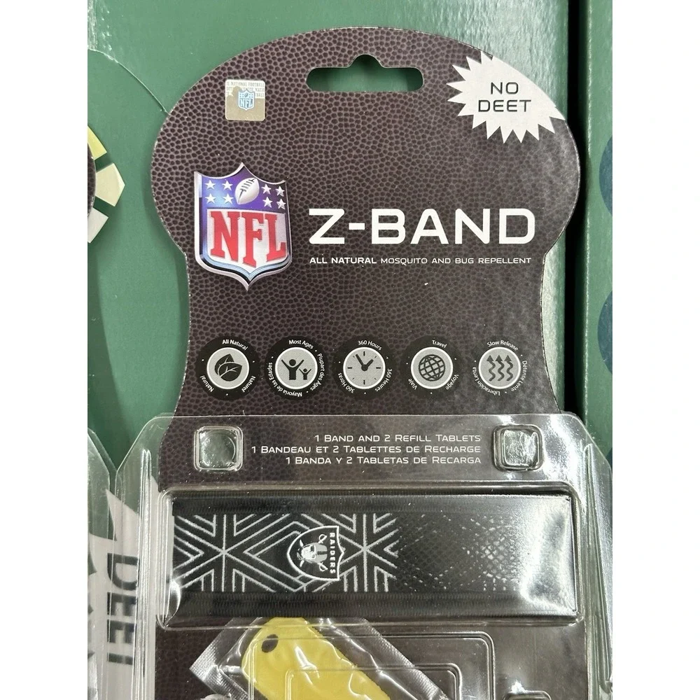 Raiders NFL‎ Z Band - You Get 2-Natural Repellent- Fashionable